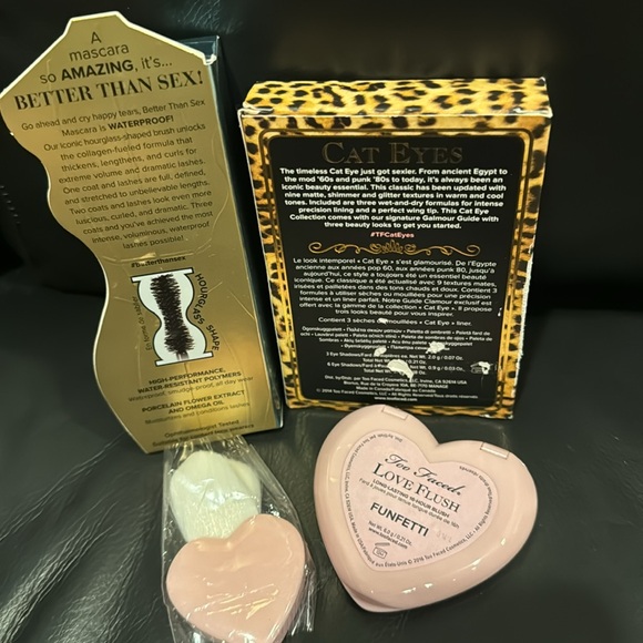 Too Faced Cat Eyes Make-up Palette, Better Than Sex Mascara, & Love Flush Blush - Picture 2 of 3